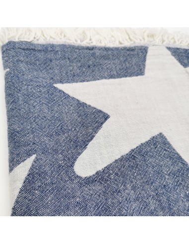 Jacquard woven Turkish towel Starlette kilim with stars pattern