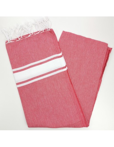 Fouta towel classic Sea cherry red
