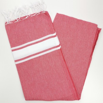 Fouta towel classic Sea cherry red