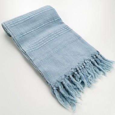 Fouta stonewashed grey blue