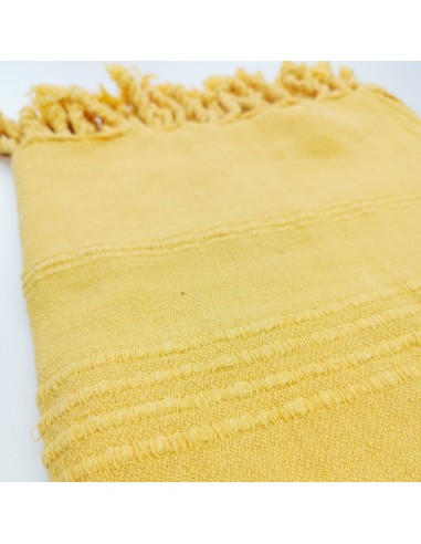 Fouta stonewashed rayures surpiquées épaisses 100% coton certifié Oekotex