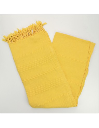 Stonewashed turkish peshtemal towel yellow