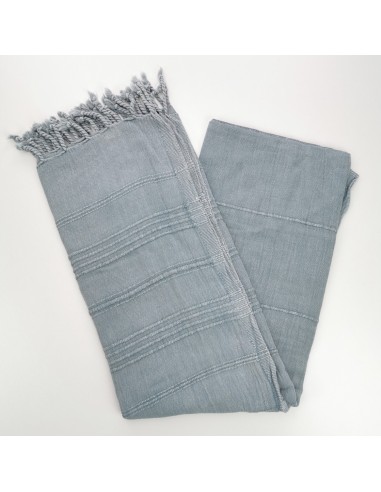Stonewashed turkish peshtemal towel grey