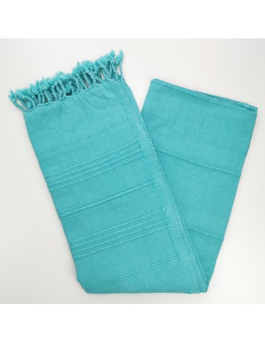 Stonewashed turkish peshtemal towel turquoise