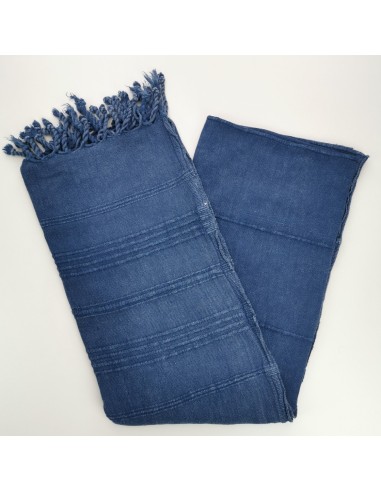 Stonewashed turkish peshtemal towel navy