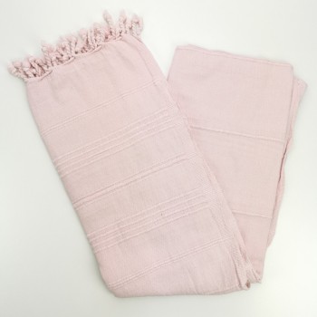 Stonewashed turkish peshtemal towel pink