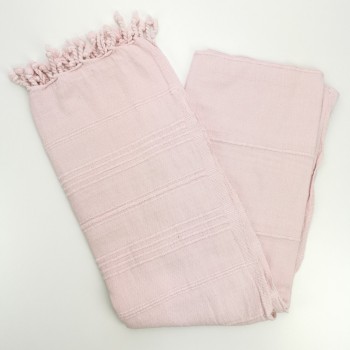 stonewashed Turkish peshtemal towel pink