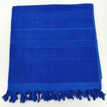 Terry Turkish beach towel solid royal blue