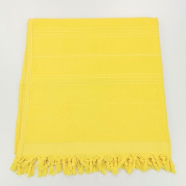 Terry beach towel solid chick yellow