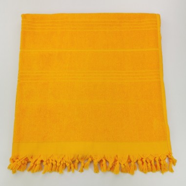 Terry Turkish beach towel solid tangerine