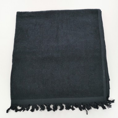 Terry Turkish towel Sultan monocolor black