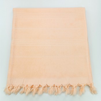 Terry beach towel solid salmon
