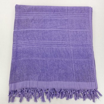 Terry Turkish beach towel solid purple blue