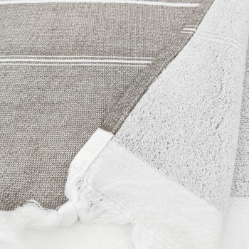 Terry Turkish towel taupe brown