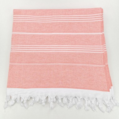 Terry Turkish towel coral