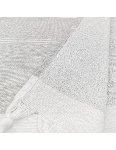 Fouta eponge gris clair